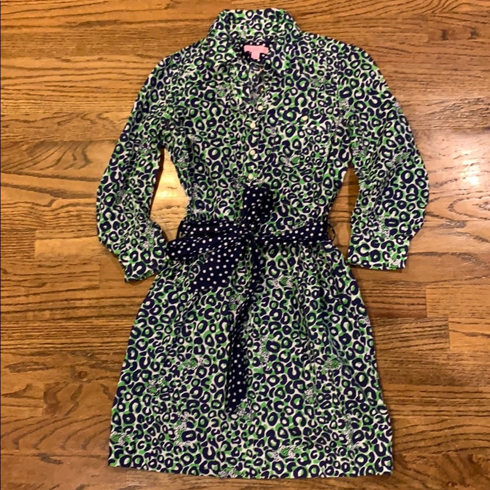 Lilly Pulitzer shift dress in leopard print size 0